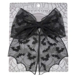Bat Lace Hair Bow 8 Bat Lace Hair Bow -Creepy Wear World HBBLB 3