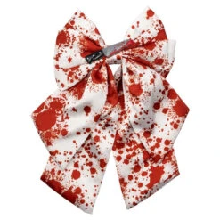 Blood Splatter Knife Satin Hair Bow