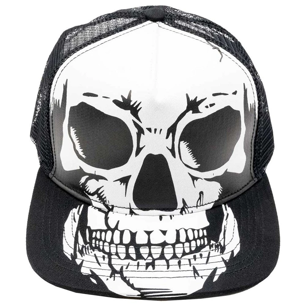 Big Skull White Trucker Hat 1 Big Skull White Trucker Hat