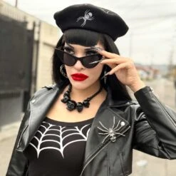Web Black Beret Hat -Creepy Wear World HBBWB 5 6c56ecee 7dd1 4c90 b2a9 a7d21cd2e1a3