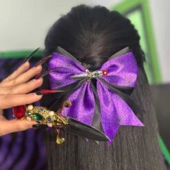 Elvira Dagger Hair Bow 9 Elvira Dagger Hair Bow -Creepy Wear World HBSED 5