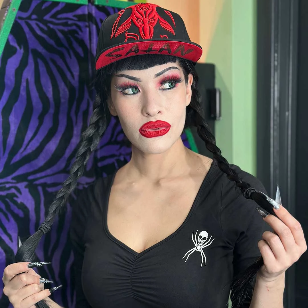 Satanic Goathead Baseball Hat 4 Satanic Goathead Baseball Hat - Image 4