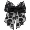 Skull Lace Hair Bow