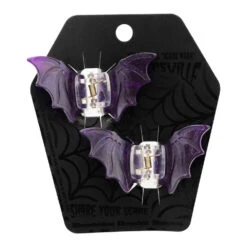 Bat Med Claw Clip Set Purple -Creepy Wear World HCCSMBP 3