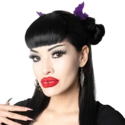 Bat Med Claw Clip Set Purple -Creepy Wear World HCCSMBP 4
