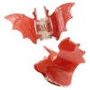 Bat Med Claw Clip Set Red Glitter