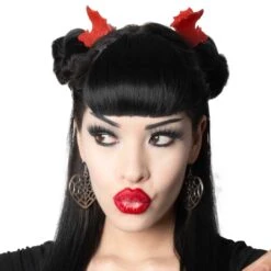 Bat Med Claw Clip Set Red Glitter 7 Bat Med Claw Clip Set Red Glitter -Creepy Wear World HCCSMBRG 4