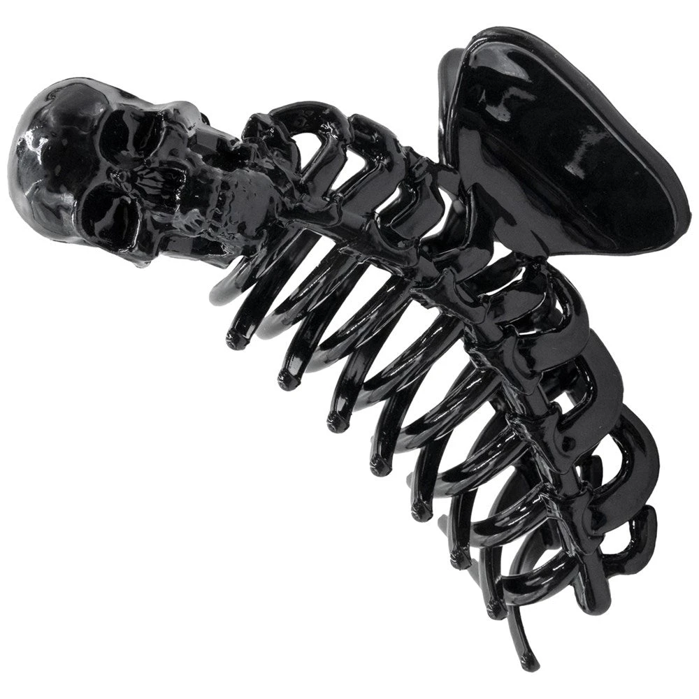 Skeleton Ribcage Hair Claw Clip Black 3 Skeleton Ribcage Hair Claw Clip Black - Image 3