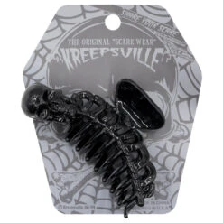Skeleton Ribcage Hair Claw Clip Black 9 Skeleton Ribcage Hair Claw Clip Black -Creepy Wear World HCCSRB 5
