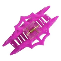 Spiderweb Hair Claw Clip Pink 7 Spiderweb Hair Claw Clip Pink -Creepy Wear World HCCSWP 3