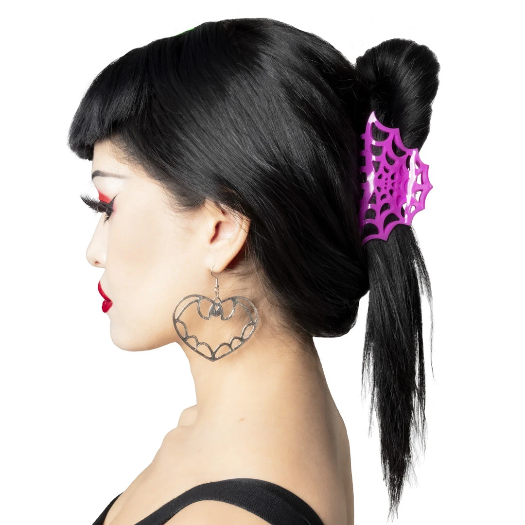 Spiderweb Hair Claw Clip Pink 4 Spiderweb Hair Claw Clip Pink - Image 4