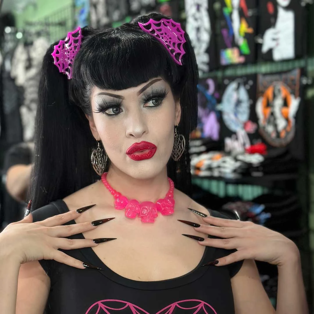 Spiderweb Hair Claw Clip Pink 5 Spiderweb Hair Claw Clip Pink - Image 5