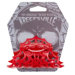 Spiderweb Hair Claw Clip Red -Creepy Wear World HCCSWR 3