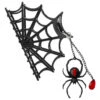 Spider Charm Web Claw Clip Black