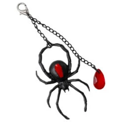 Spider Charm Web Claw Clip Black -Creepy Wear World HCCWSCB 3
