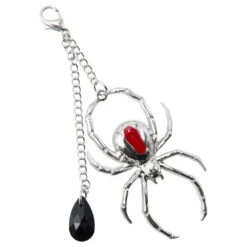 Spider Charm Web Claw Clip Silver -Creepy Wear World HCCWSCS 3