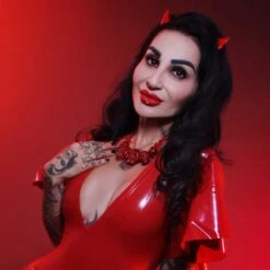 Horror Hair Horns - Red -Creepy Wear World HHR 4