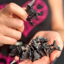Bat Mini Claw Clip Set Black -Creepy Wear World HSBCM4 4