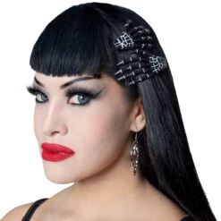 Kreepsville 666 Skeleton Bone Hand Hairslides Black -Creepy Wear World HSBHBL 3