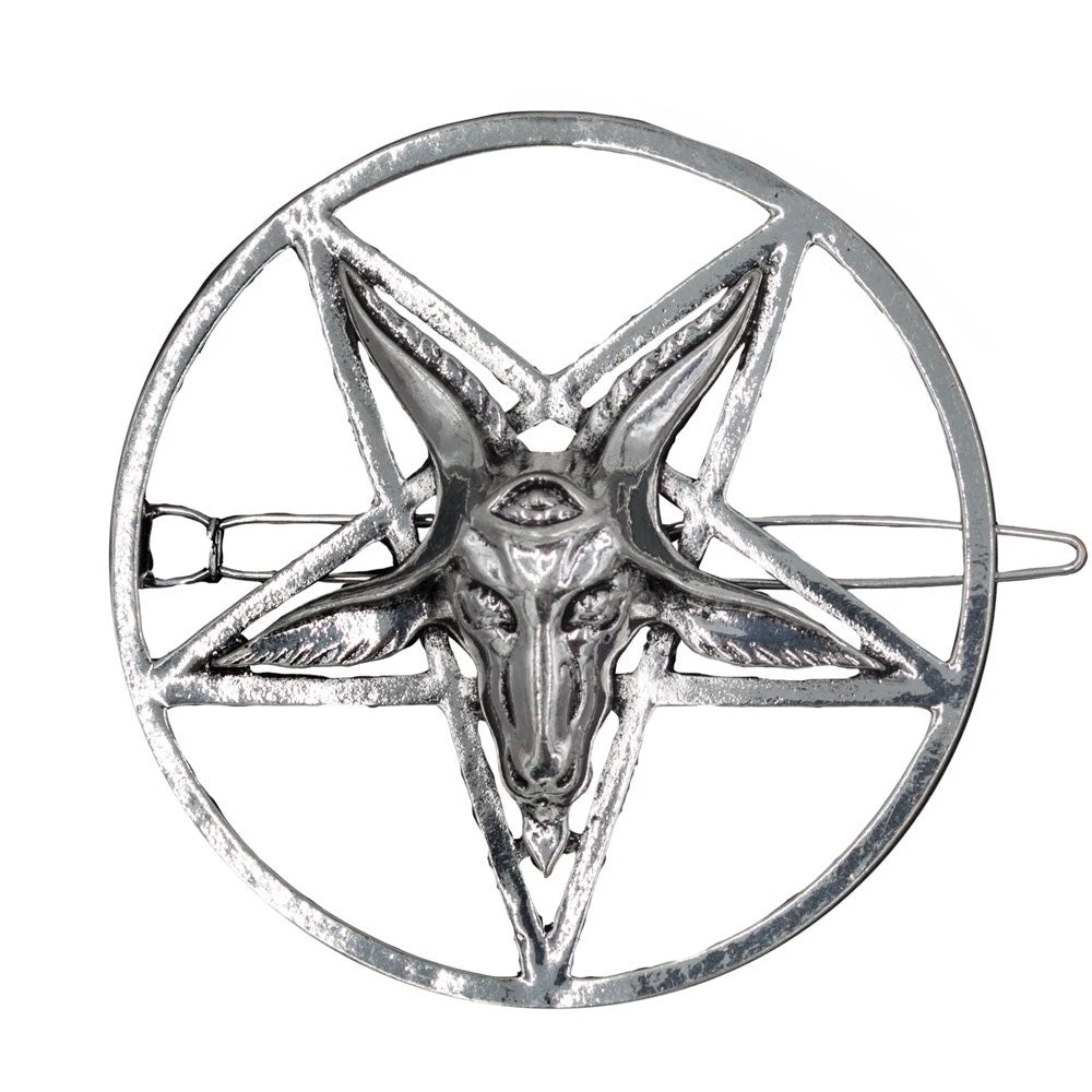 Kreepsville 666 Baphomet Circle Hair Clip 1 Kreepsville 666 Baphomet Circle Hair Clip