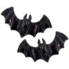 Lil Black Bats Hair Slides Pair