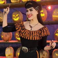 Halloween Queen Text Hair Slides -Creepy Wear World HSTHQ 4