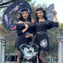 Elvira Bewitched Fabric Fan -Creepy Wear World HWFEB 4