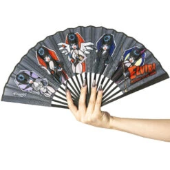 Elvira Comic Coffin Fabric Fan 5 Elvira Comic Coffin Fabric Fan -Creepy Wear World HWFECC 3
