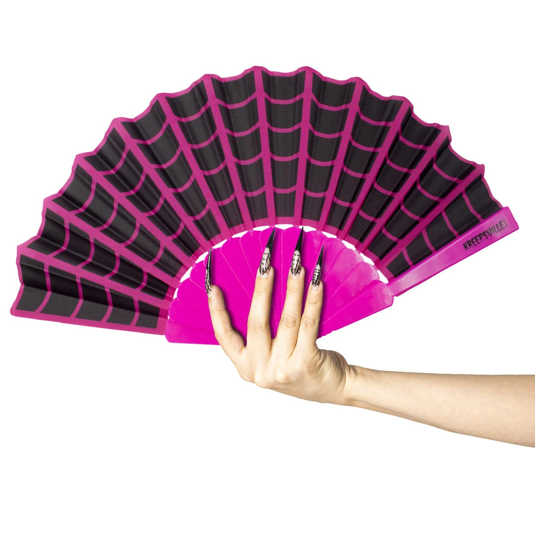 Spiderweb Scallop Fan Pink 3 Spiderweb Scallop Fan Pink - Image 3