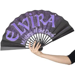 Elvira Laid Bare Double Sided XL Fan -Creepy Wear World HWFLELB 5