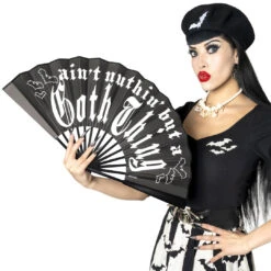 Goth Thing Double Sided XL Fan -Creepy Wear World HWFLGT 4