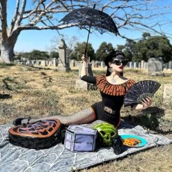 Bat Lace Parasol -Creepy Wear World HWPBL 6