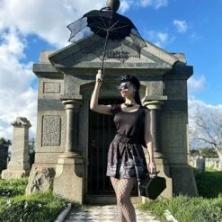 Spiderweb Lace Parasol -Creepy Wear World HWPSWL 6