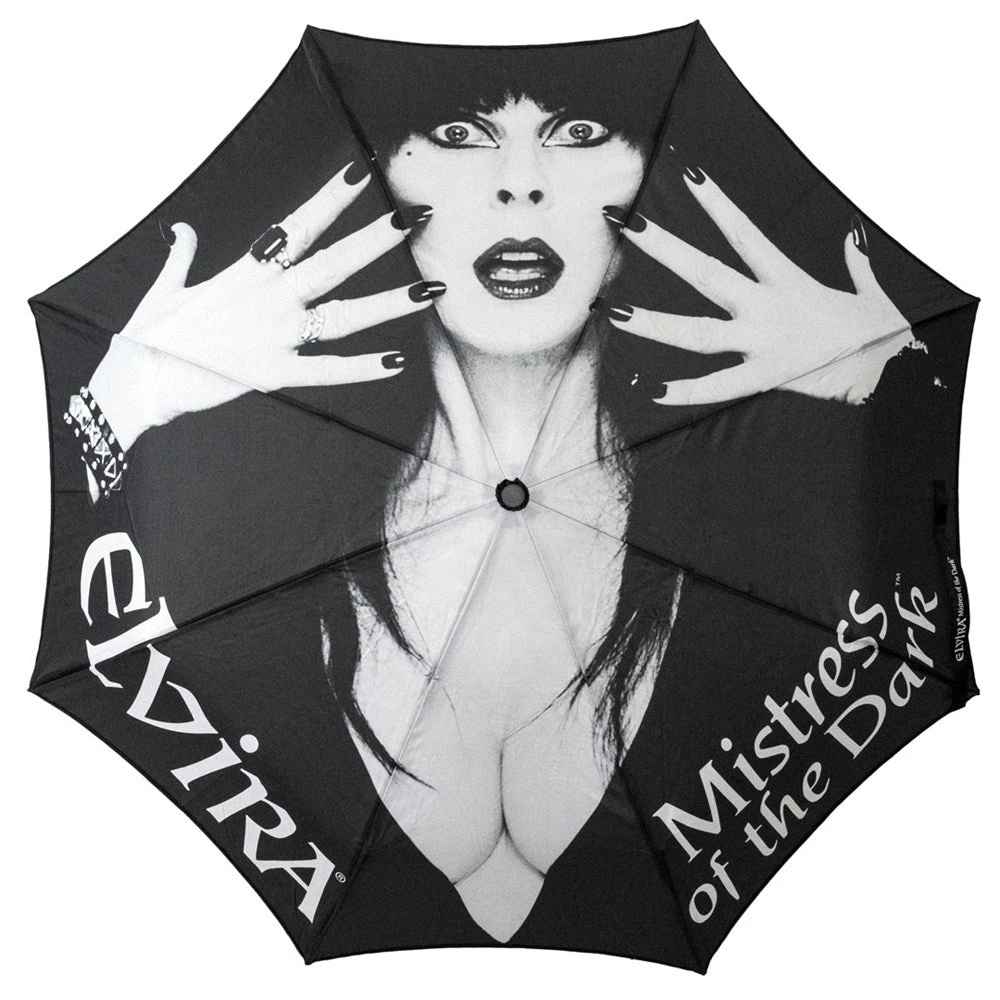 Skull Handle Elvira Classic Logo Umbrella 1 Skull Handle Elvira Classic Logo Umbrella