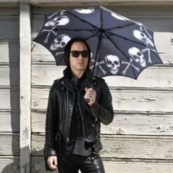 Skull Handle Anatomical Skull And Bones Umbrella 8 Skull Handle Anatomical Skull And Bones Umbrella -Creepy Wear World HWSHUAB 4