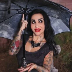 Skull Handle Cemetery Umbrella 11 Skull Handle Cemetery Umbrella -Creepy Wear World HWSHUC 6