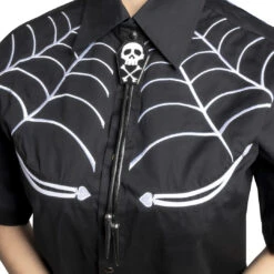 Coffin Skull Bones Bolo Western Tie -Creepy Wear World JBTCS 6