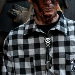 Coffin Skull Bones Bolo Western Tie -Creepy Wear World JBTCS 7