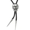 Skull Chrome Bolo Western Tie