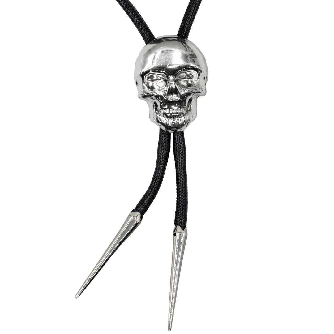 Skull Chrome Bolo Western Tie 1 Skull Chrome Bolo Western Tie