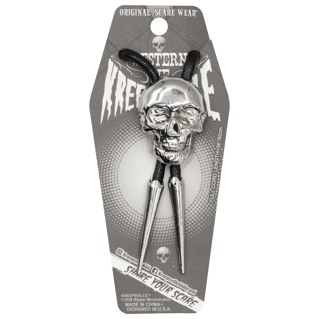 Skull Chrome Bolo Western Tie 5 Skull Chrome Bolo Western Tie - Image 5