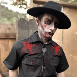 Kreepsville 666 Satanic Circle Bolo Western Tie -Creepy Wear World JBTSS 7