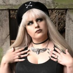 Death Moth Necklace -Creepy Wear World JNCDM 4