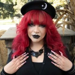 Creature Of The Night Bat Black Necklace 8 Creature Of The Night Bat Black Necklace -Creepy Wear World JNCNBB 4