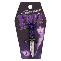 Elvira Dagger Necklace Purple -Creepy Wear World JNEDP 3