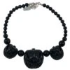 Jack O Lantern Pumpkin Necklace Black