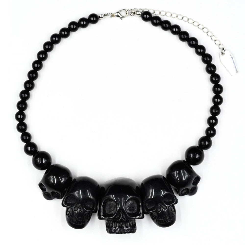Skull Collection Necklace Black 1 Skull Collection Necklace Black