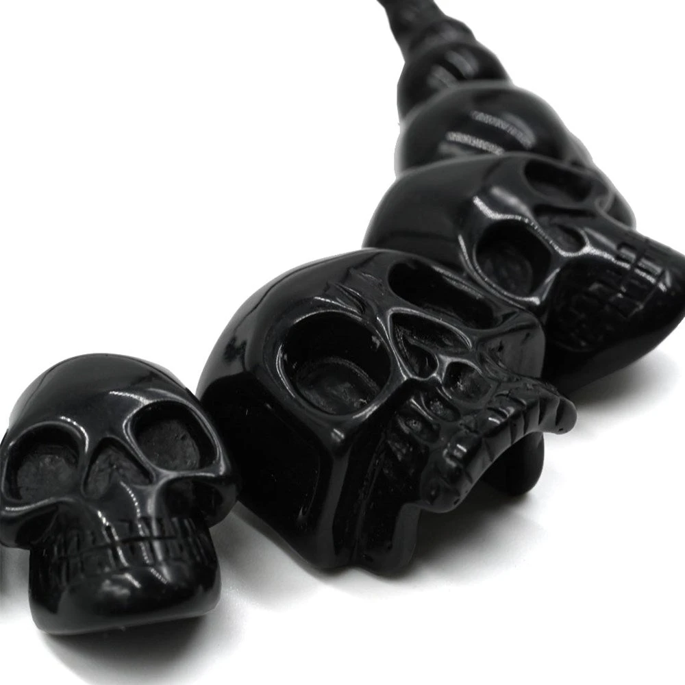 Skull Collection Necklace Black 2 Skull Collection Necklace Black - Image 2