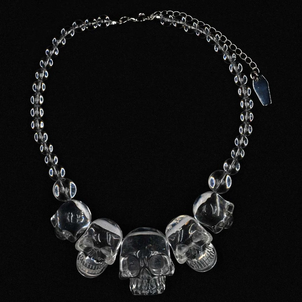 Skull Collection Necklace Crystal Clear 1 Skull Collection Necklace Crystal Clear
