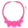 Skull Collection Necklace Pink Glitter